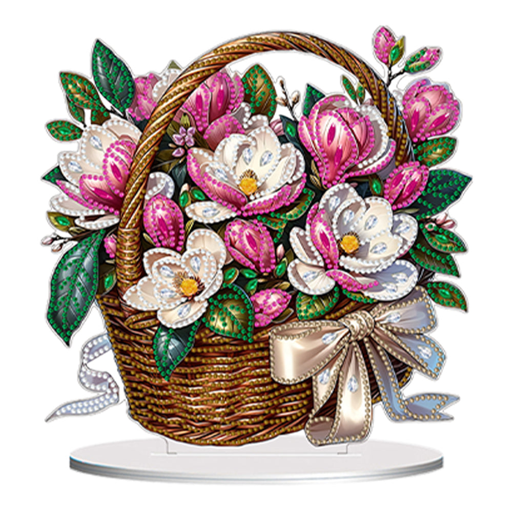 Double Side Special Shaped Flower Basket Desktop Diamond Painting Art Kits