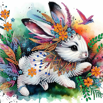 Indian Painted Rabbit - Special Shaped Drill Diamond Painting 30*30CM