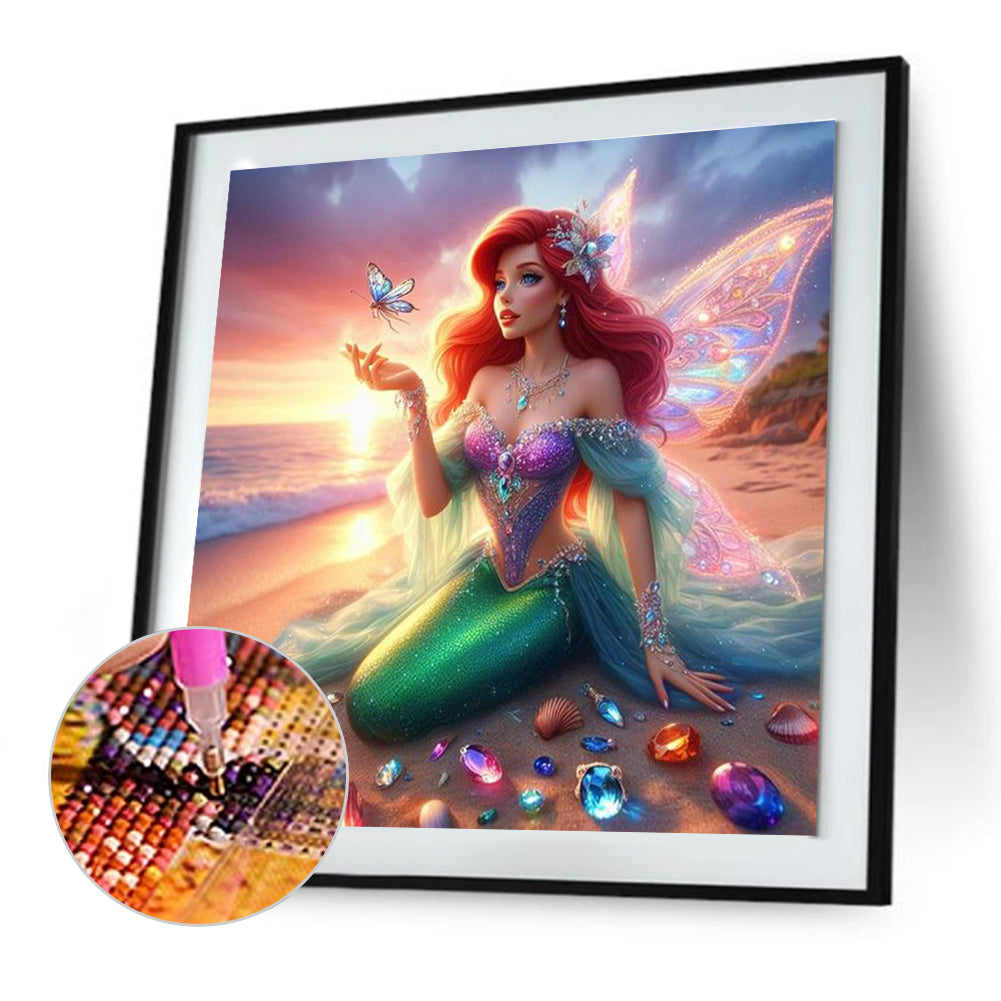 Princess Ariel - Full Round Drill Diamond Painting 30*30CM