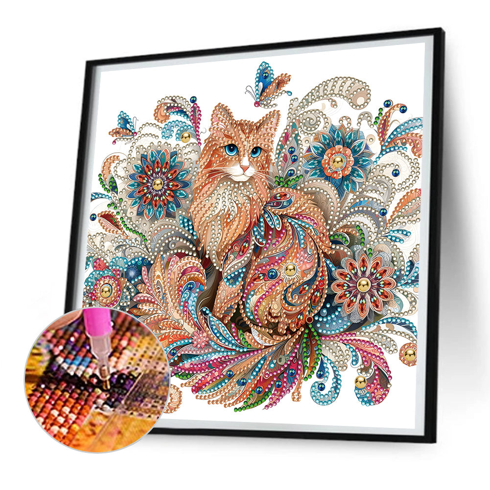 Exquisite Cat - Special Shaped Drill Diamond Painting 30*30CM