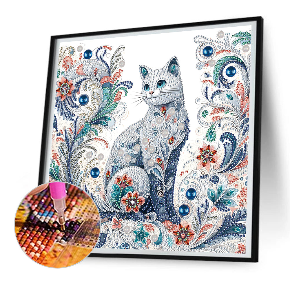 Exquisite Cat - Special Shaped Drill Diamond Painting 30*30CM