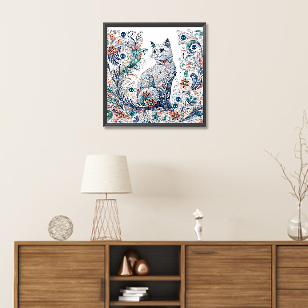 Exquisite Cat - Special Shaped Drill Diamond Painting 30*30CM