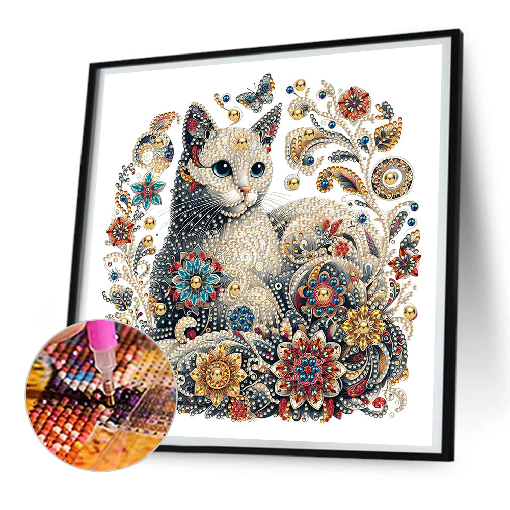 Exquisite Cat - Special Shaped Drill Diamond Painting 30*30CM