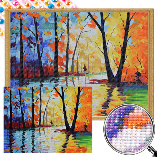 Colorful Landscape - Full Round Drill Diamond Painting 40*30CM