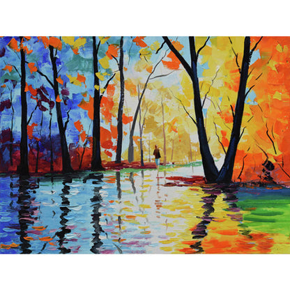 Colorful Landscape - Full Round Drill Diamond Painting 40*30CM