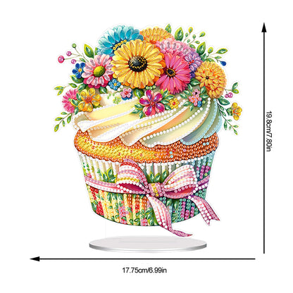 Acrylic Flower Cake Table Top Diamond Painting Ornament Kits for Home Decor