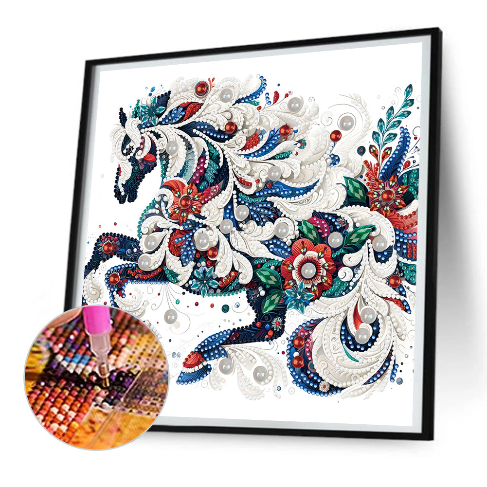 Exquisite Horse - Special Shaped Drill Diamond Painting 30*30CM