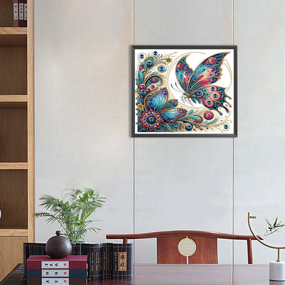 Butterfly - Special Shaped Drill Diamond Painting 35*30CM