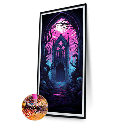 Halloween Castle - Full Round Drill Diamond Painting 30*70CM