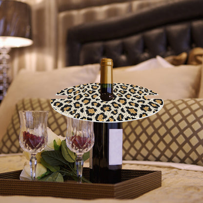 Acrylic Special Shaped Leopard Art Diamond Art Wine Glass Organizer for Bar