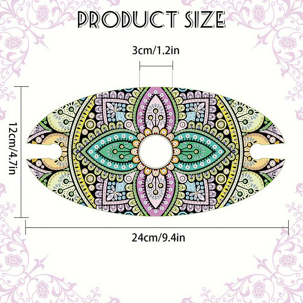 Acrylic Special Shaped Mandala Art Diamond Art Wine Glass Organizer for Bar