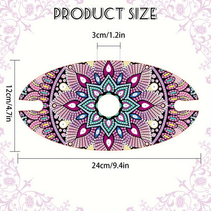 Acrylic Special Shaped Mandala Art Diamond Art Wine Glass Organizer for Bar