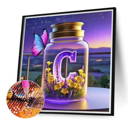 Letter-C In Cup - Full Round Drill Diamond Painting 40*40CM