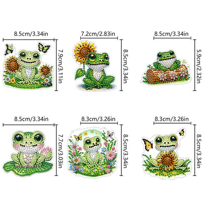 Special Shape Sunflower Frog Diamond Painting Cartoon Fridge Magnetic Stickers