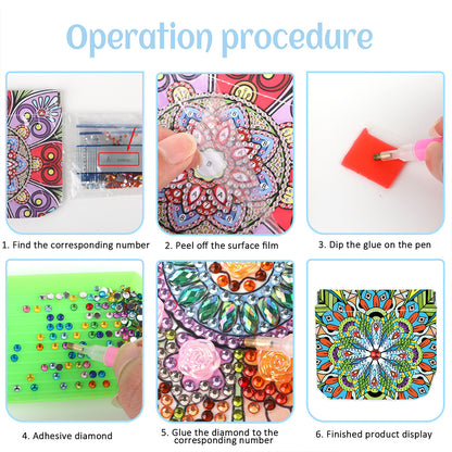 PU Partial Special Shaped Mandala 5D DIY Diamond Painting Wallet Gifts for Women