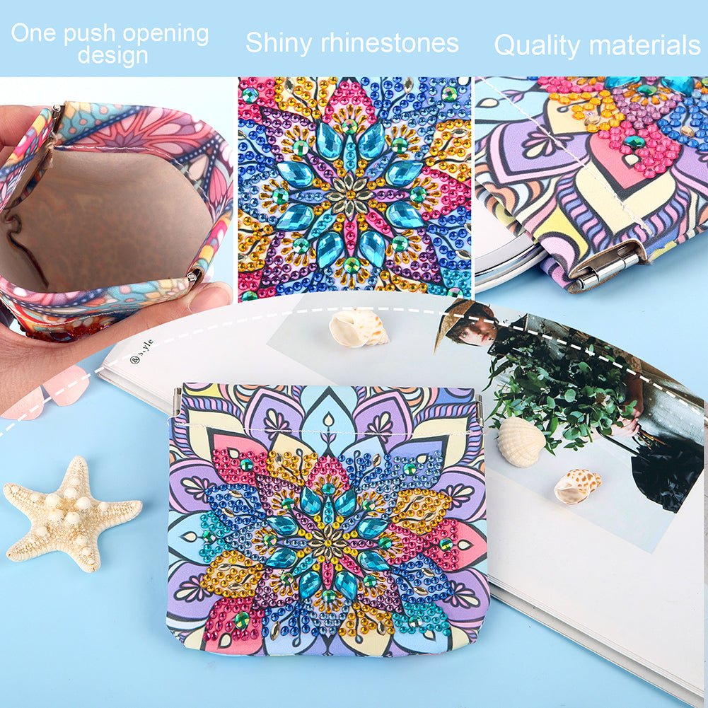 PU Partial Special Shaped Mandala 5D DIY Diamond Painting Wallet Gifts for Women