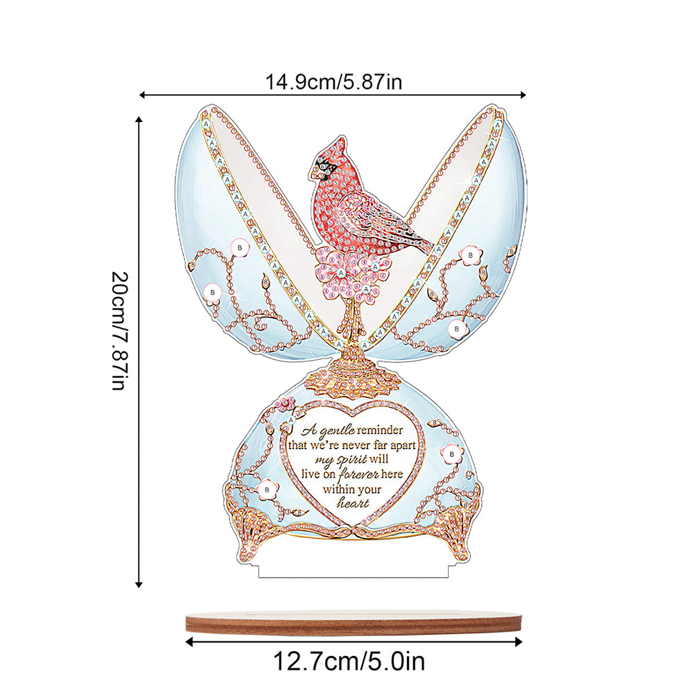 Special Shaped Broken Egg Cardinal Diamond Painting Desktop Decorations