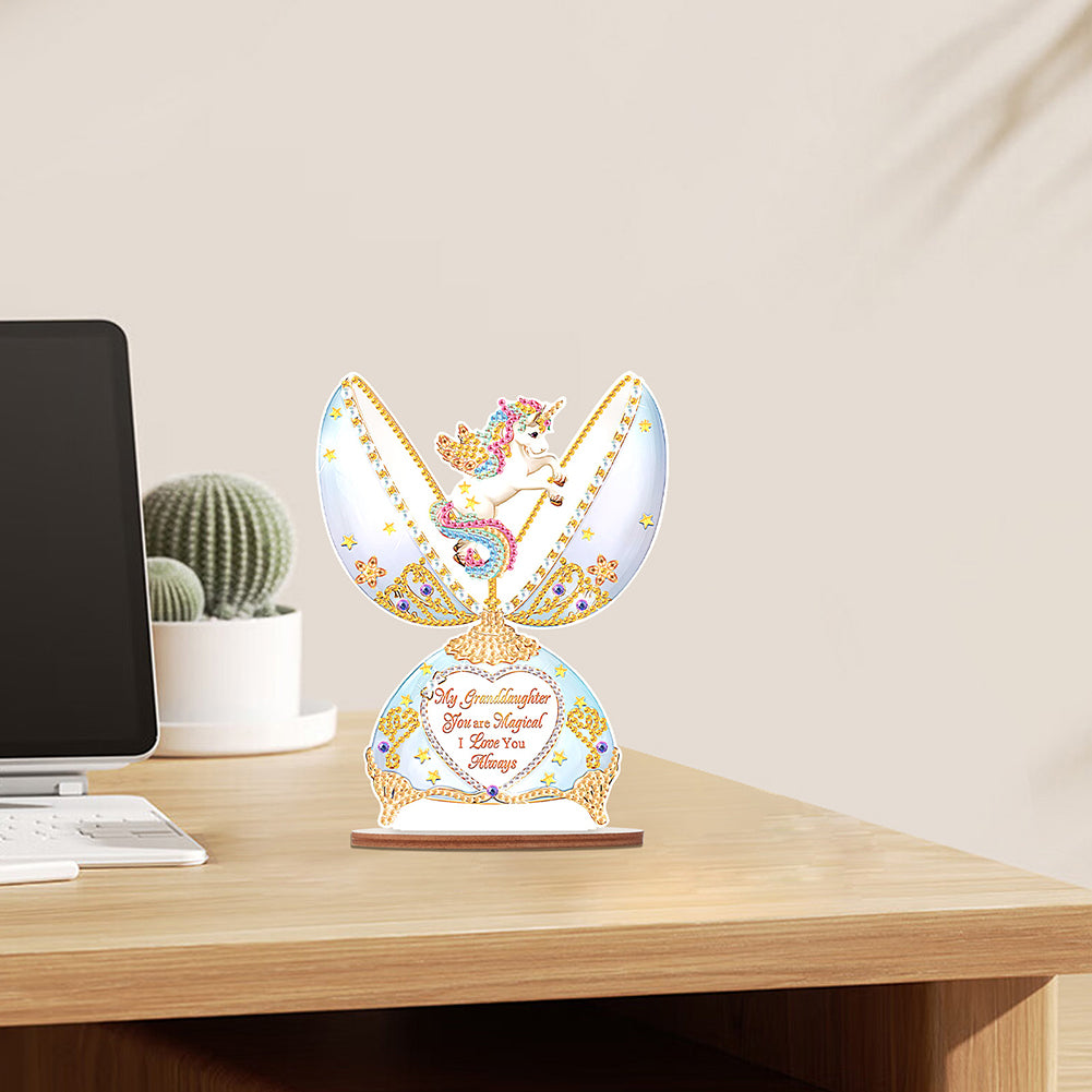 Special Shaped Broken Egg Horse Diamond Painting Desktop Decoration for Office