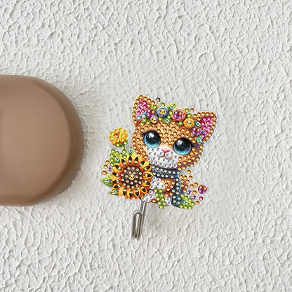 6Pcs Big-eyed Cat Diamond Painting Art Hooks Diamond Art Craft Wall Hooks