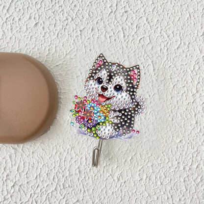 6Pcs Flower Puppy Diamond Painting Art Hooks Diamond Art Craft Wall Hooks