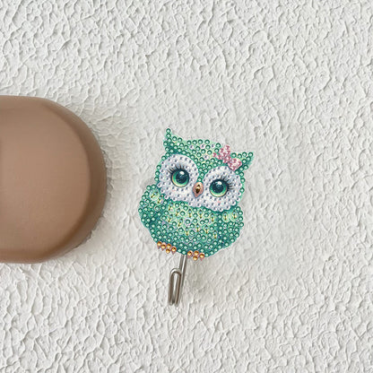 6Pcs Owl Diamond Painting Art Hooks Diamond Art Craft Wall Hooks for Home Decor