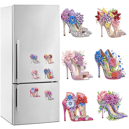 6Pcs Special Shape High Heel Fridge Magnet Diamond Painting Magnets Refrigerator