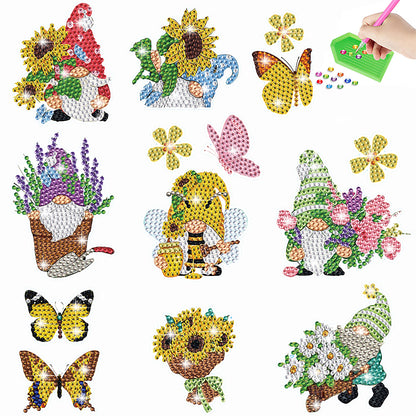 14Pcs Spring Goblin Diamond Painting Sticker Crystal Diamond Sticker for Kids