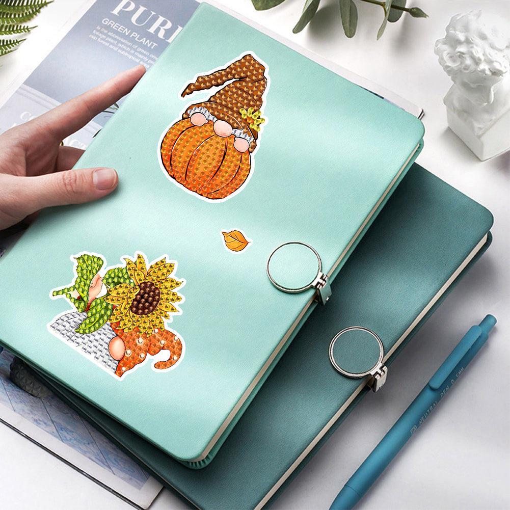 20Pcs Pumpkin Goblin Diamond Painting Sticker Crystal Diamond Sticker for Kids