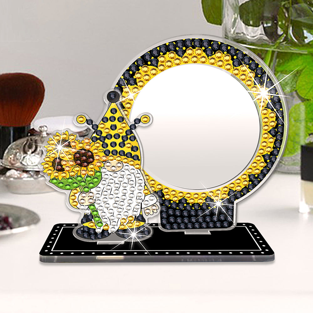 5D DIY Cartoon Goblin Acrylic Diamond Painting Mirror Kit for Kids Women Girls