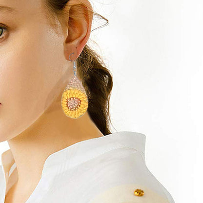 12 Pairs Double Sided 5D DIY Earring Making Kit Drop Earrings Jewelry Pendant