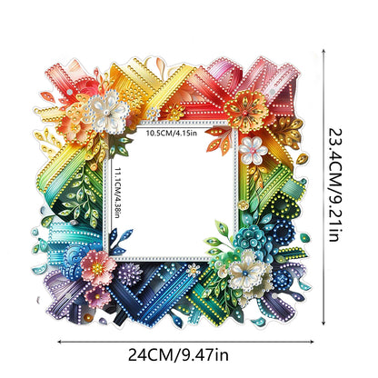 Special Shape Floral Diamond Painting Photo Frame Kits Bedroom Table Decor