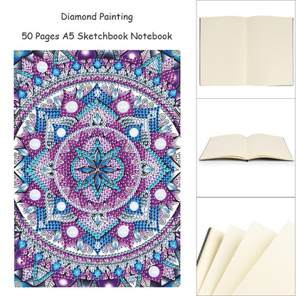 Special Shaped Mandala Diamond Painting Diary Book Rhinestone Art Hand Craft Kit