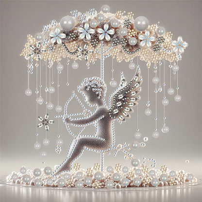 Art Umbrella Cherub - Special Shaped Drill Diamond Painting 30*30CM