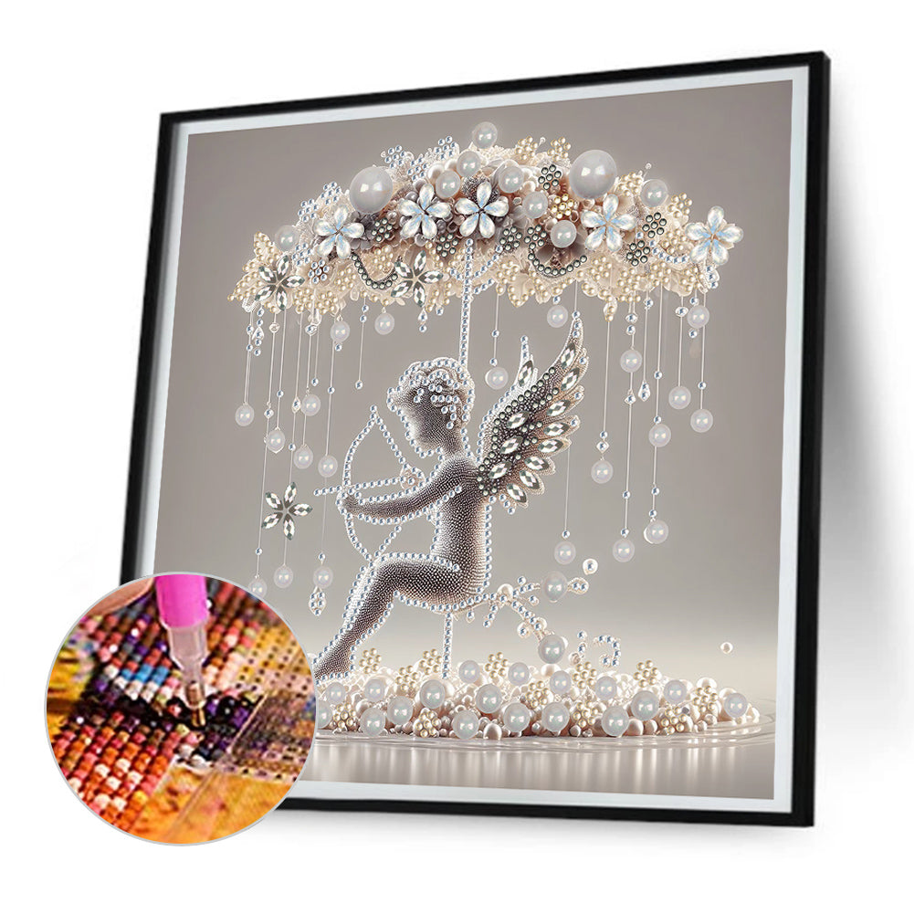 Art Umbrella Cherub - Special Shaped Drill Diamond Painting 30*30CM