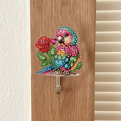 6Pcs Diamond Painting Hooks Diamond Art Craft Wall Hooks Home Decor (Parrot)