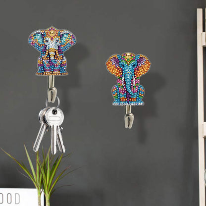 6Pcs Diamond Painting Hooks Diamond Art Craft Wall Hooks Home Decor (Elephant)