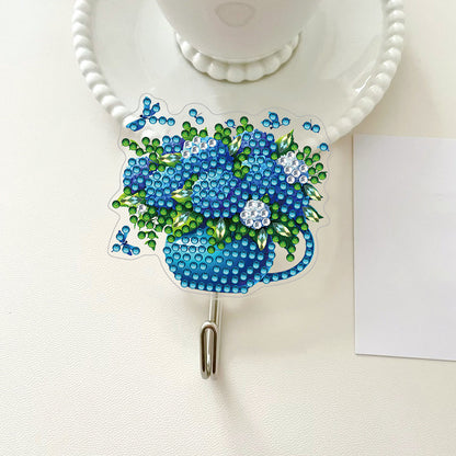 6Pcs Diamond Painting Hooks Diamond Art Craft Wall Hooks Home Decor (Flowers)