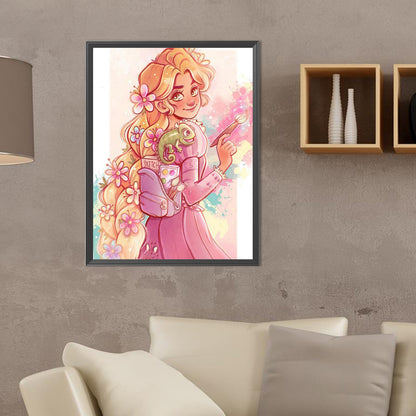 Cartoon Girl - Full Round Drill Diamond Painting 30*40CM