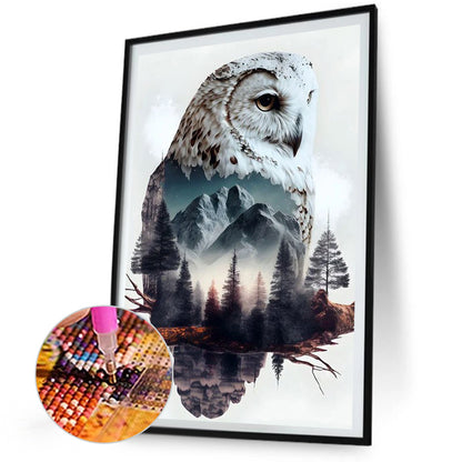 Owl - Full AB Round Drill Diamond Painting 40*60CM