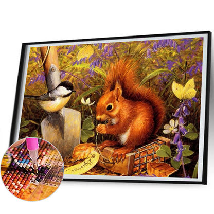 Squirrels And Birds - Full Round Drill Diamond Painting 50*40CM