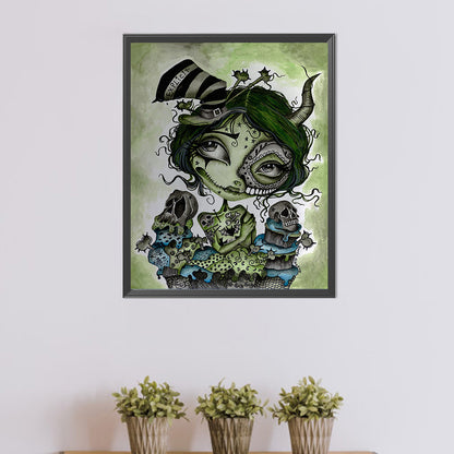 Goth Elf Girl - Full Round Drill Diamond Painting 40*50CM