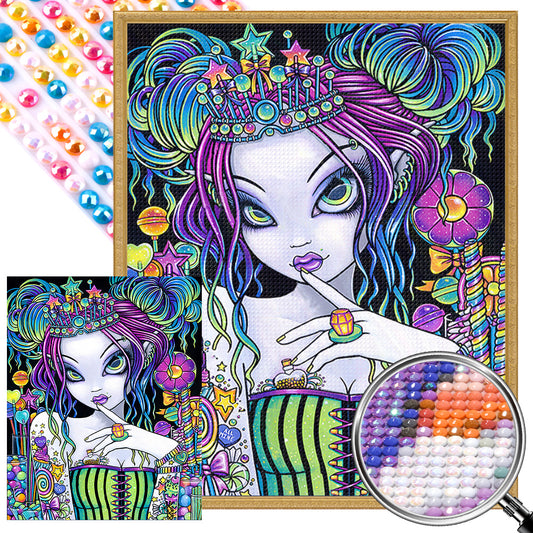 Mysterious Elf Girl - Full Round Drill Diamond Painting 40*50CM