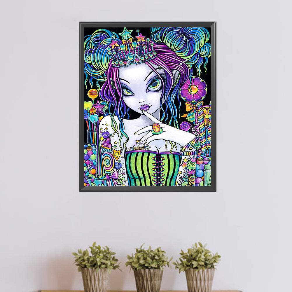 Mysterious Elf Girl - Full Round Drill Diamond Painting 40*50CM