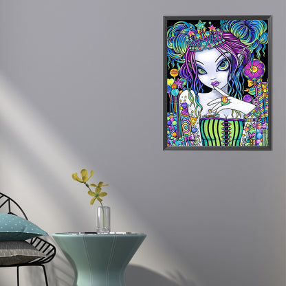 Mysterious Elf Girl - Full Round Drill Diamond Painting 40*50CM