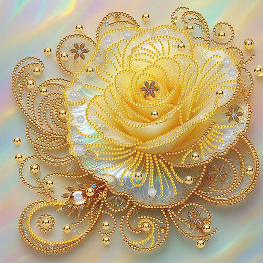 Crystal Yellow Roses - Special Shaped Drill Diamond Painting 30*30CM