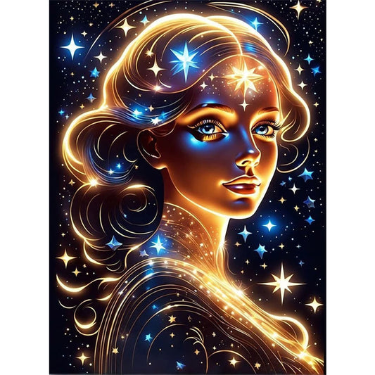 Glow Girl Girl - Full Round Drill Diamond Painting 45*60CM