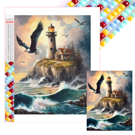 Lighthouse - Full Square Drill Diamond Painting 30*40CM