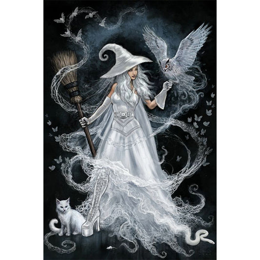 White Witch - Full Round Drill Diamond Painting 40*60CM