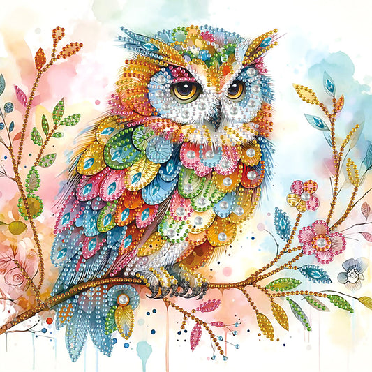 Owl - Special Shaped Drill Diamond Painting 30*30CM