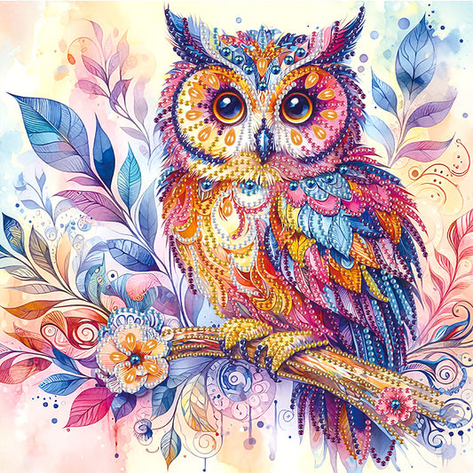 Owl - Special Shaped Drill Diamond Painting 30*30CM